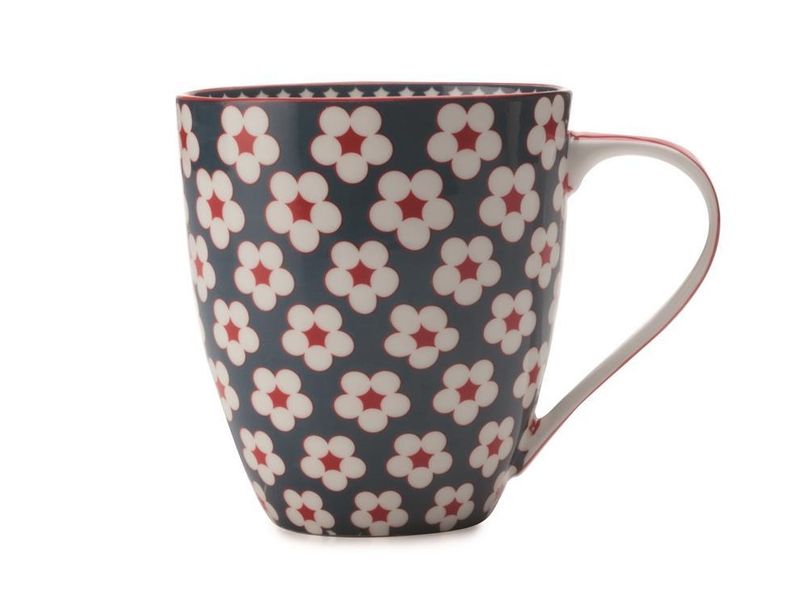 Christopher Vine - 500ml Blue Cotton Bud Mug - Set of 4