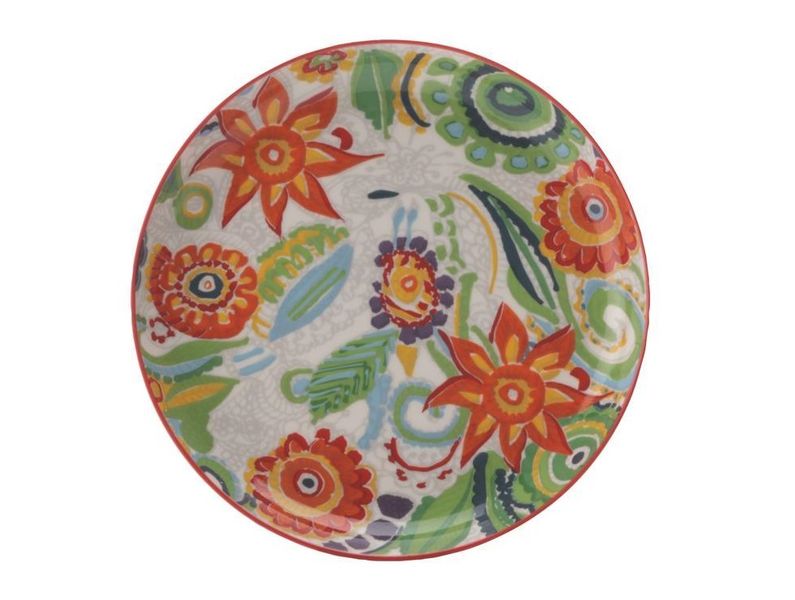 Christopher Vine - 18.5cm Red Gypsy Side Plate - Set of 4
