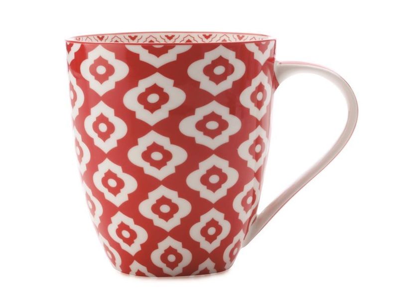 Christopher Vine - 500ml Red Bold Alcazar Mug - Set of 4