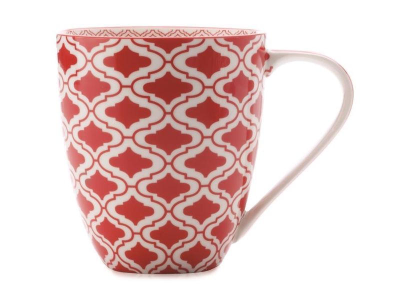 Christopher Vine - 500ml Red Kurv Alcazar Mug - Set of 4