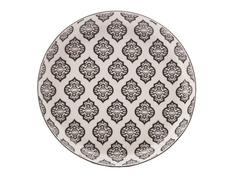 Christopher Vine - 23cm Black Circle Alcazar Tapas Plate - Set of 4