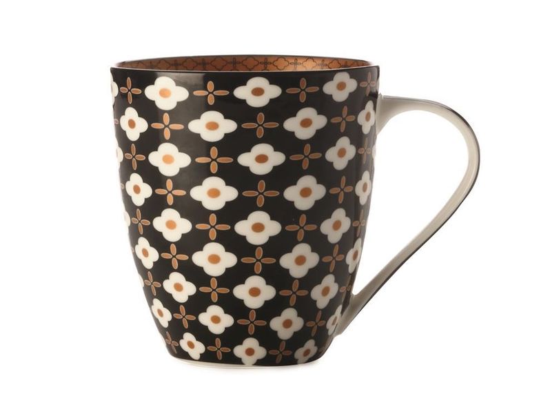 Christopher Vine - 500ml White Flower Marigold Mug - Set of 4