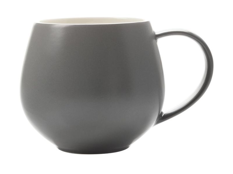 Maxwell &amp; Williams - 450ml Charcoal Tint Snug Mug - Set of 6