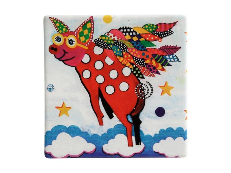 Maxwell &amp; Williams - 9cm Pigasus Smile Style Coaster - Set of 6
