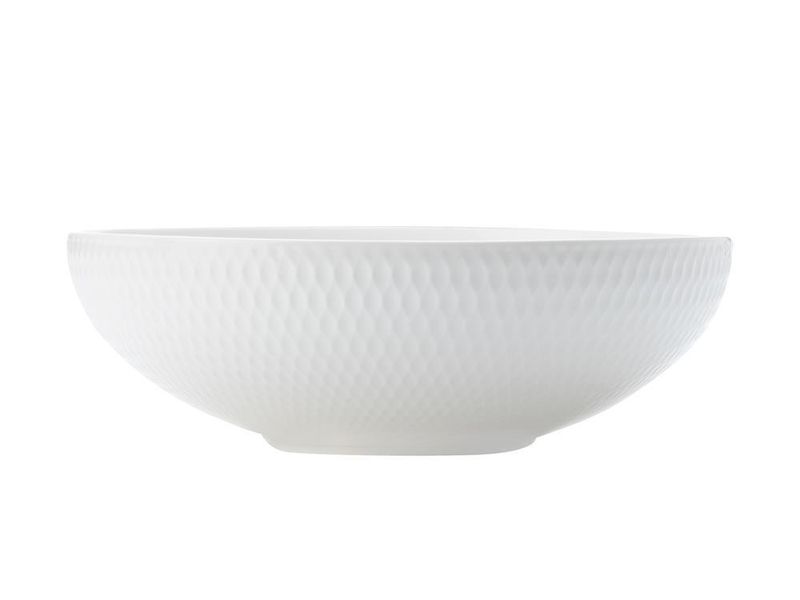 Maxwell &amp; Williams - 18.5cm White Basics Diamonds Coupe Bowl - Set of 3