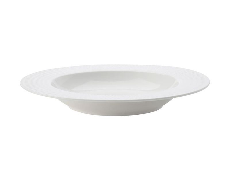 Maxwell &amp; Williams - 22.5cm White Basics Diamonds Rim Soup Bowl - Set of 6