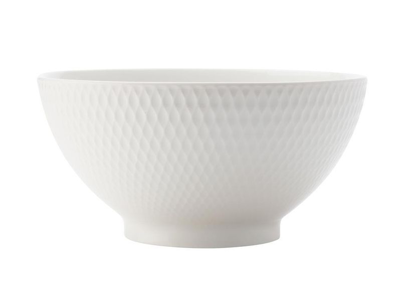 Maxwell &amp; Williams - 20cm White Basics Diamonds Noodle Bowl - Set of 3