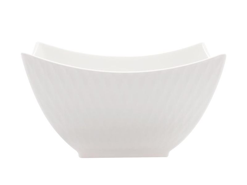 Maxwell &amp; Williams - 16cm White Basics Diamonds Square Soup Bowl - Set of 6