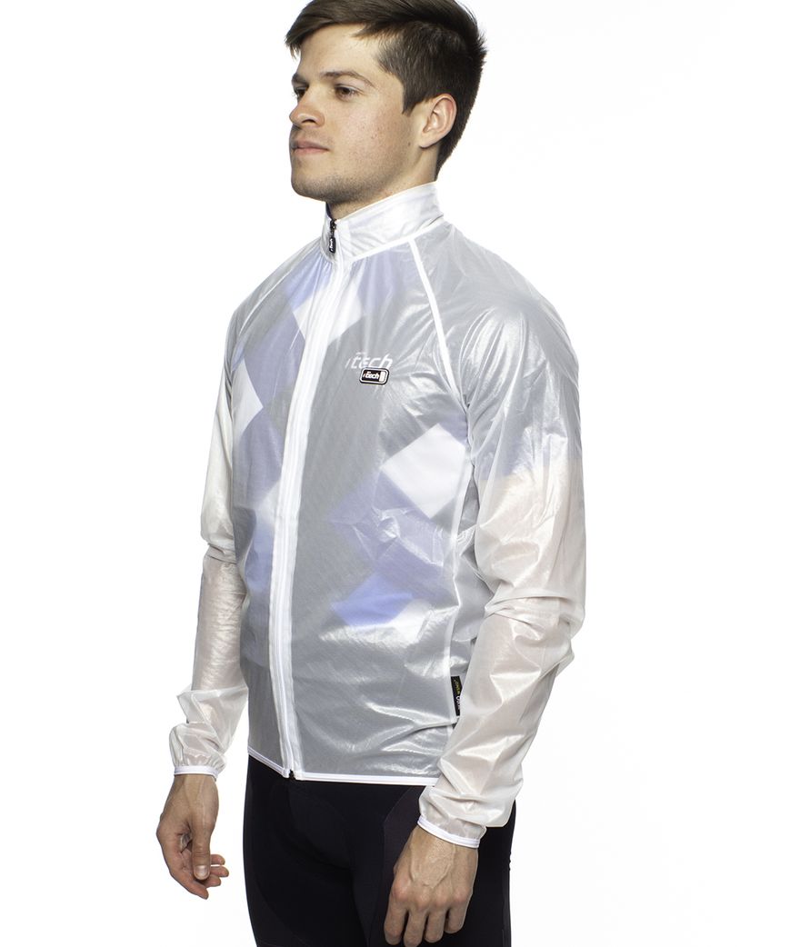 clear plastic cycling rain jacket