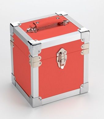 Steepletone: 50 Record Storage Carry Case - Red (Parallel Import)