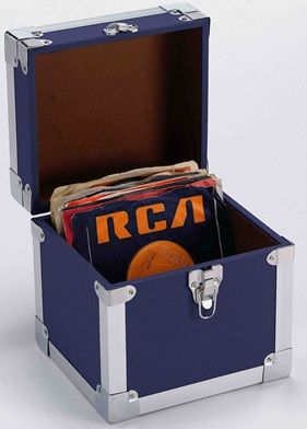 Steepletone: 50 Record Storage Carry Case - Blue (Parallel Import)