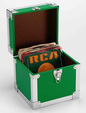 Steepletone: 50 Record Storage Carry Case - Green (Parallel Import)