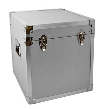 Steepletone: 100 LP Record Storage Carry Case - Silver (Parallel Import)