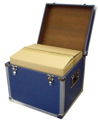 Steepletone: 100 LP Record Storage Carry Case - Blue (Parallel Import)