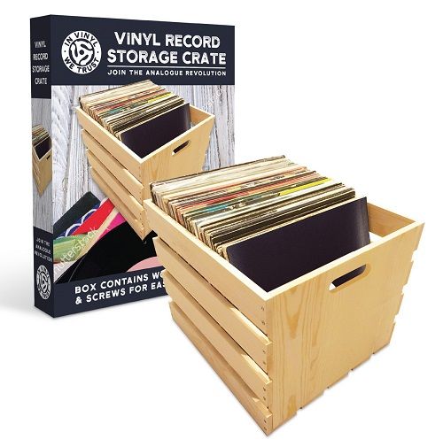 Vinyl Wooden Crate