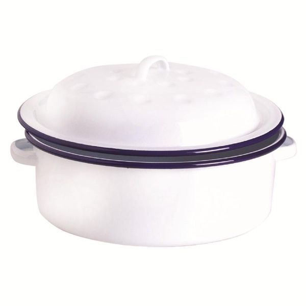 Round Enamel Coated Roaster Dish - 26cm