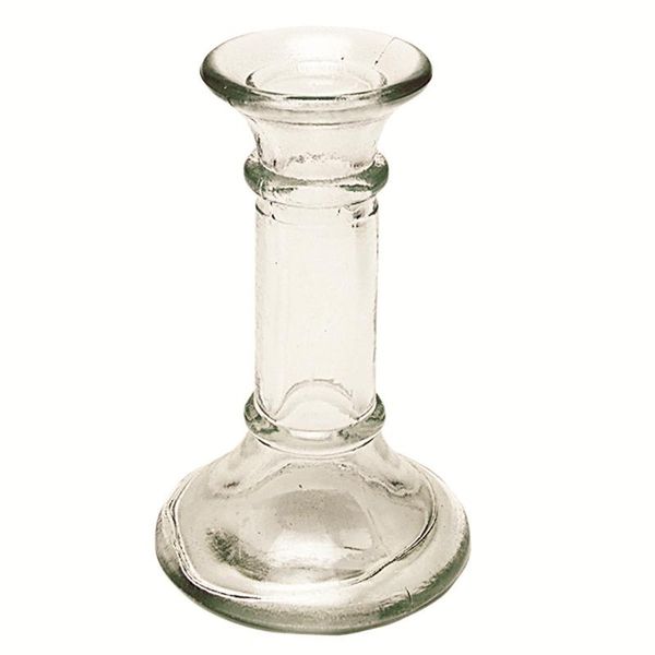 Clear Glass Candle Holder - 13,5cm