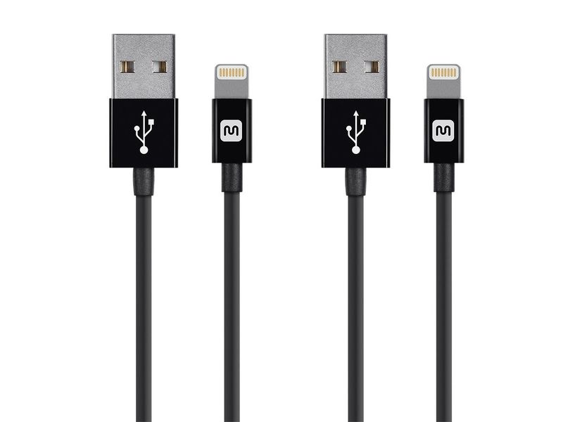 Monoprice 3m Charger Cable for Apple iPhone - Pack of 2