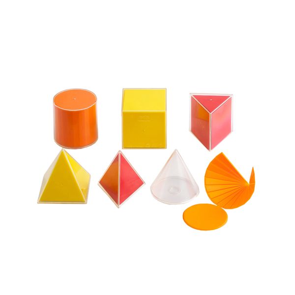 Greenbean Demo 2D3D Geometric Solids with Folding Nets - 12 Piece