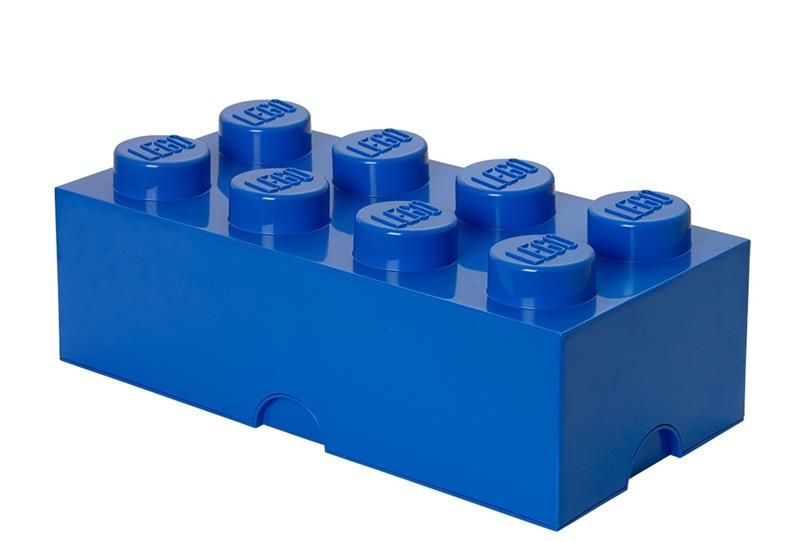 LEGO Storage Brick 8 Knob - Blue