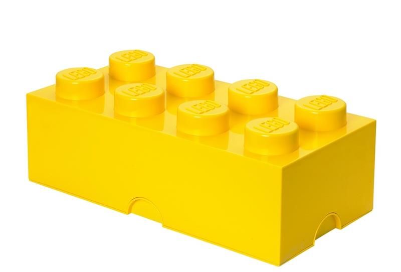 LEGO Storage Brick 8 Knob - Yellow