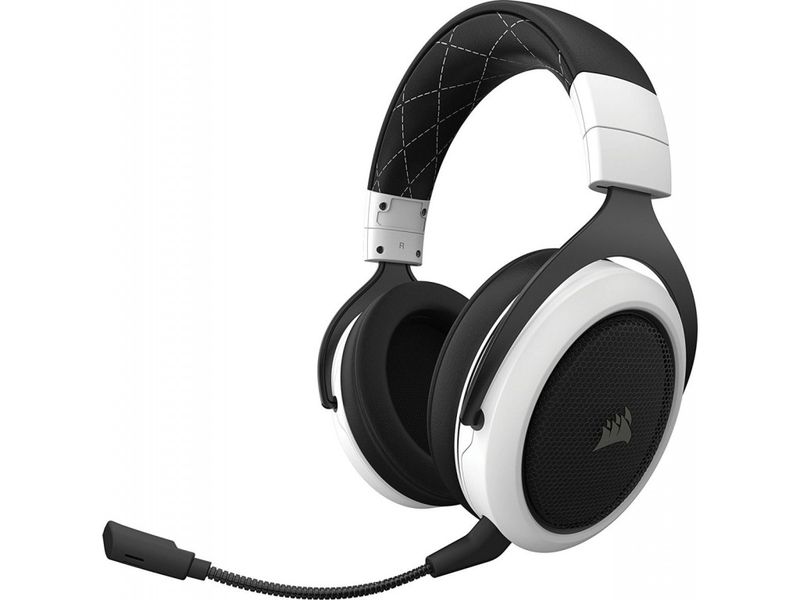 Corsair HS70 Wireless 7.1 Surround Headset - White with Black Highlight