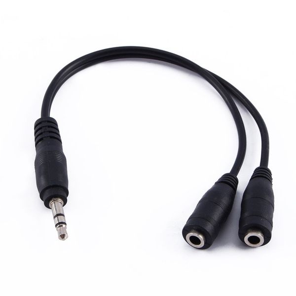 15cm Headphone Splitter - 3.5mm Male to 2x 3.5mm Female Cable