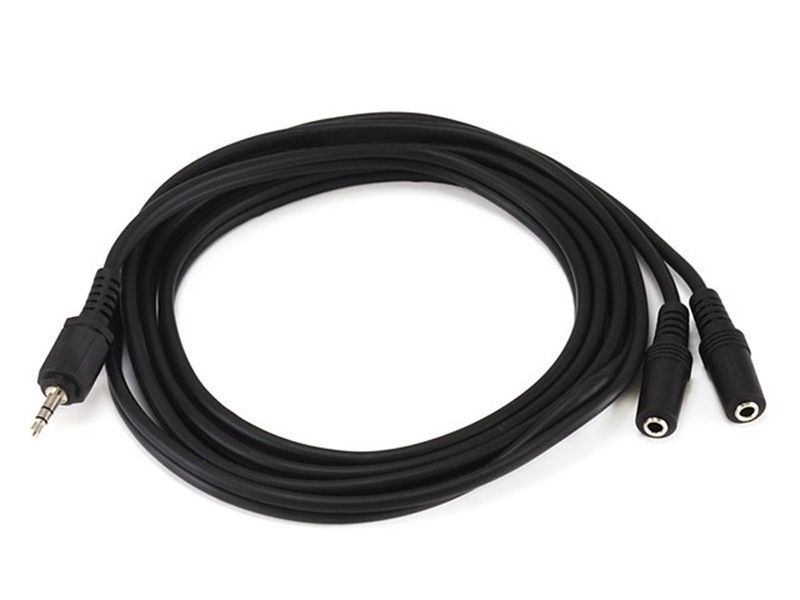 1.8m Headphone Splitter - 3.5mm Male to 2x 3.5mm Female Cable