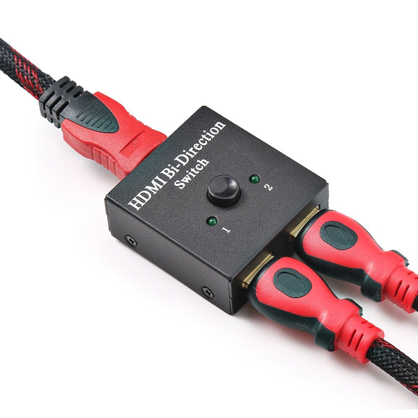 HDMI Hub HDCP Switcher with 2 Ports &amp; HDMI Cables