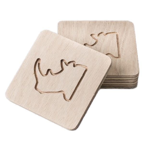 Native Décor Rhino Coaster - Set of 4