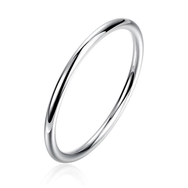 Silver Solid Round Bangle