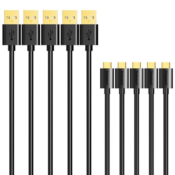 Tronsmart Micro USB Cables - Black (5 Pack)