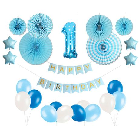 First Birthday Party Decor Set Blue Buy Online In South Africa