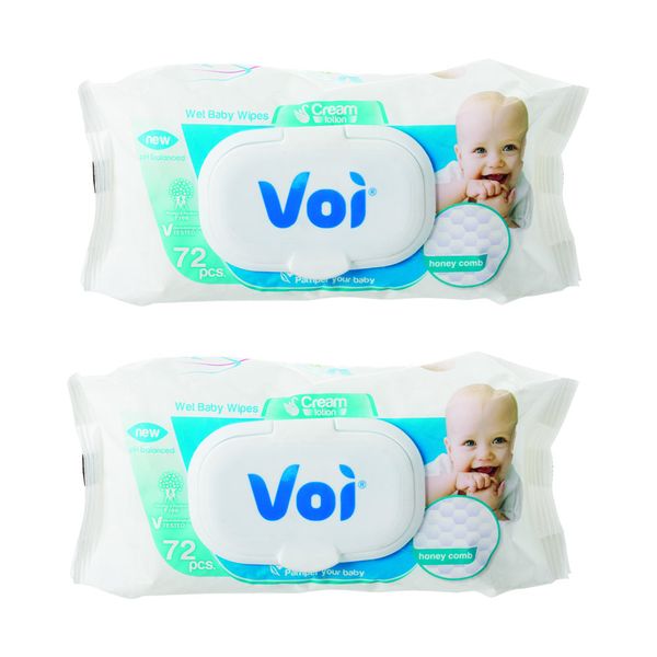 Voi Baby Wet Wipes - 2 Pack (72 Pieces)
