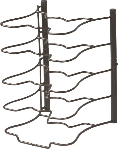 Kitchen Cabinet Pantry Pan &amp; Pot Lid Organizer Rack