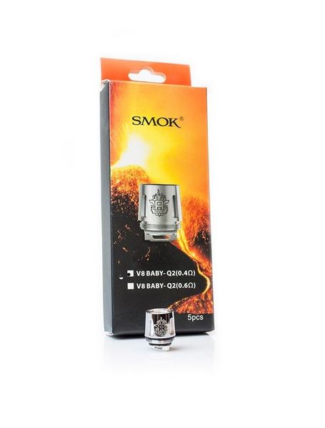 SMOK TFV8 - V8 Baby Q2 Coils &amp; 0.4 Ohm - Pack of 5