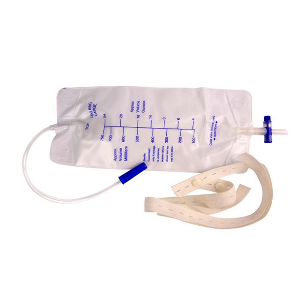 Short Pipe Urine Leg Bag (750 ml)