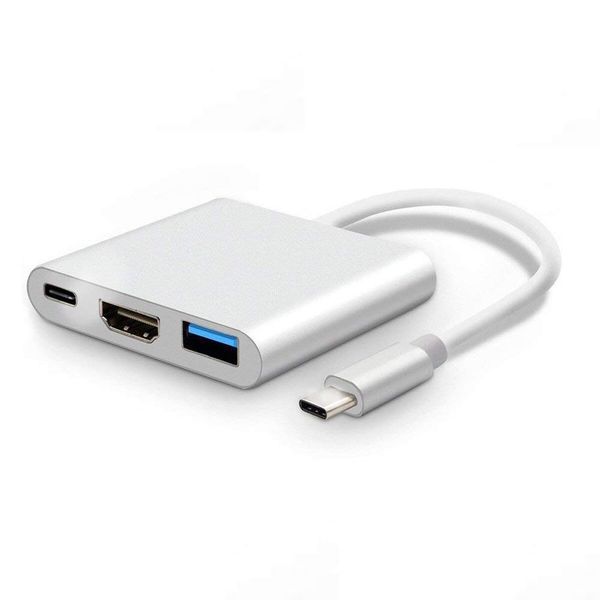 USB-C to USB-C/HDMI/USB Port - Silver