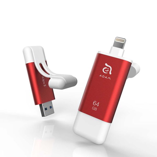 Adam Elements iKlip II Flash Drive 64GB - Red