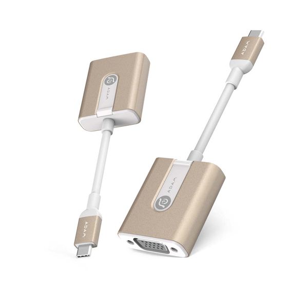 Adam Elements CASA V01 USB-C to VGA Adapter - Gold