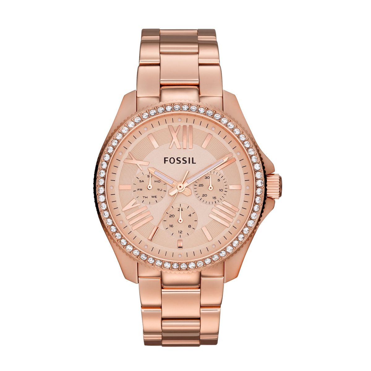 Fossil Womens Cecile Stainless Steel Watch AM4483 - Rose | Shop Today ...