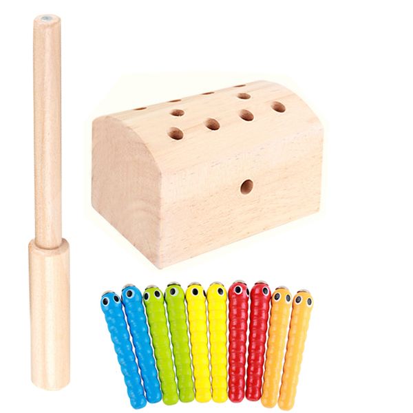 Magnetic Wooden Catch Insects Game for Kids