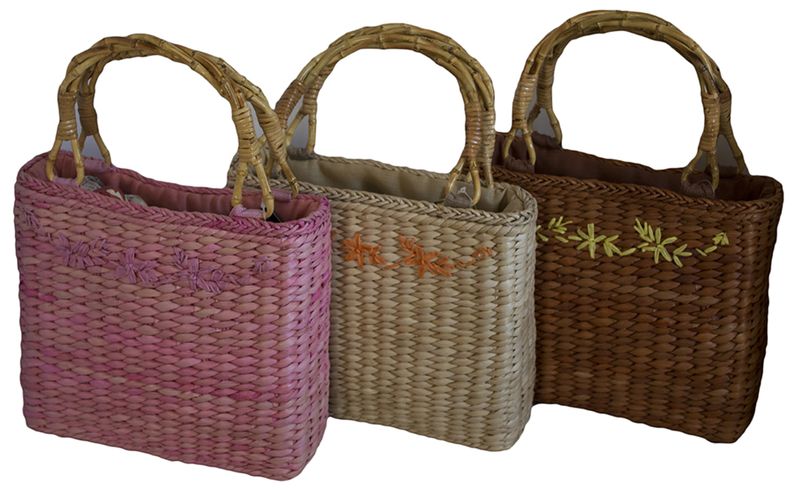Fino MLB01-268 3 Piece Value Pack Straw Woven Beach /Shopping Bag Set