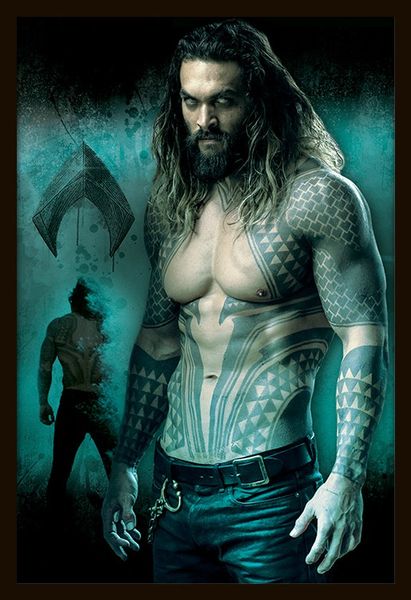 Justice League - Aquaman Poster with Black Frame