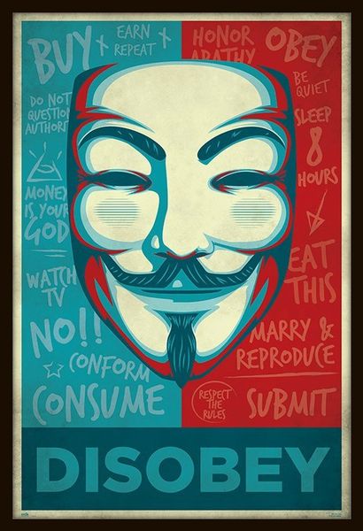 Disobey - Poster with Black Frame