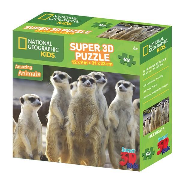 National Geographic Meerkat 3D Puzzle - 63 Piece
