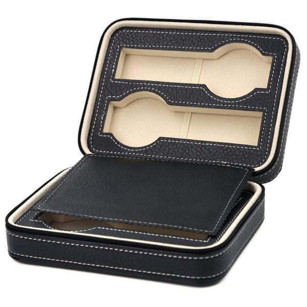 Triton Luxury PU Leather Watch Organizer Box