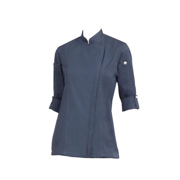 Chef Works Women's Hartford Slim Cut Chef Coat - Blue