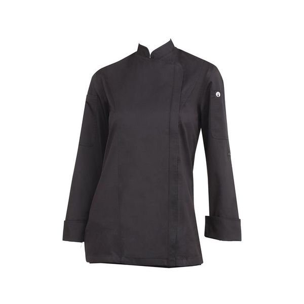Chef Works Women's Hartford Slim Cut Chef Coat - Black