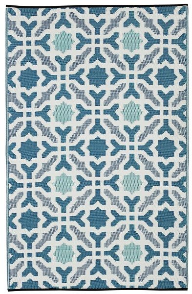 Fab Habitat Outdoor / Indoor Rug Seville Multicolor Blue